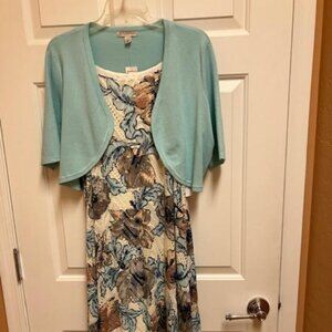 Dress Barn two piece dress with bolero